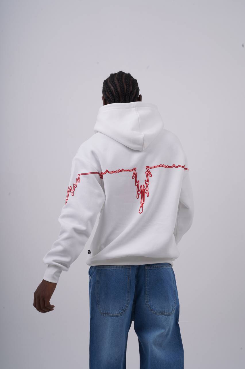 "Heartbeat" Embroidered Graphic Hoodie Withinblack
