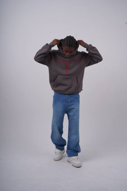 "Heartbeat" Embroidered Graphic Hoodie Withinblack