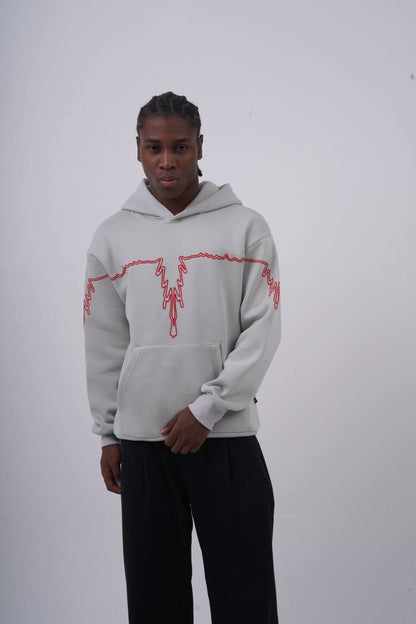 "Heartbeat" Embroidered Graphic Hoodie Withinblack