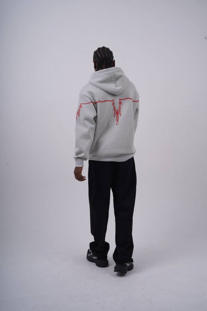 "Heartbeat" Embroidered Graphic Hoodie Withinblack