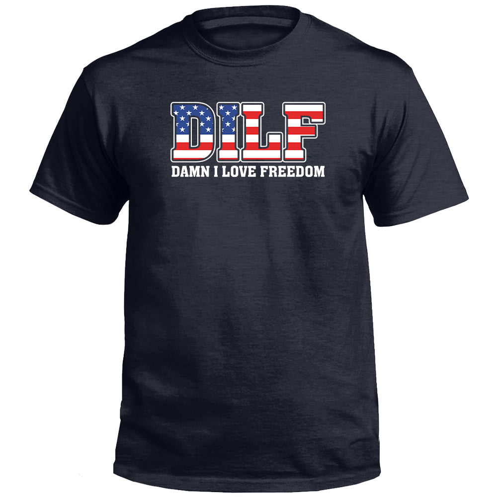 Damn I Love Freedom (Front) Shield Republic