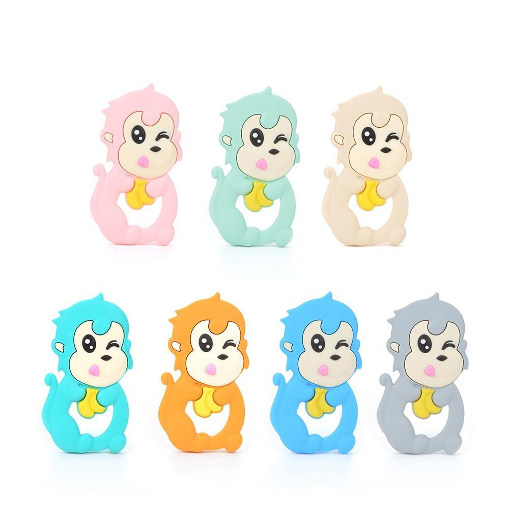 Baby Teethers Cartoon Animal Baby Teething Toy Penguin Silicone Teether Unicorn Pendant Raccoon Accessories Stevvex