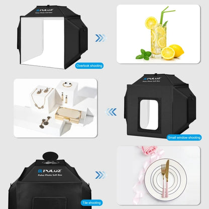New Arrivals PULUZ 40cm Folding 72W 5500K Studio Shooting Tent Soft Box Photography Lighting Kit With 4 Colors Backdrops NovaCart