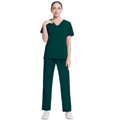 Fashionable Hospital Custom Nurse Uniform Embroidery Logo Colors Short Scrubs Jogger Straight Nurse Uniform Pants Sets NovaCart