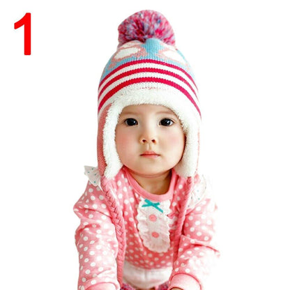 Modern New Baby Boys and Girls Winter Warm Knitted Crochet Ear flap Beanie Wool Cute Penguin Cap For Kids Stevvex