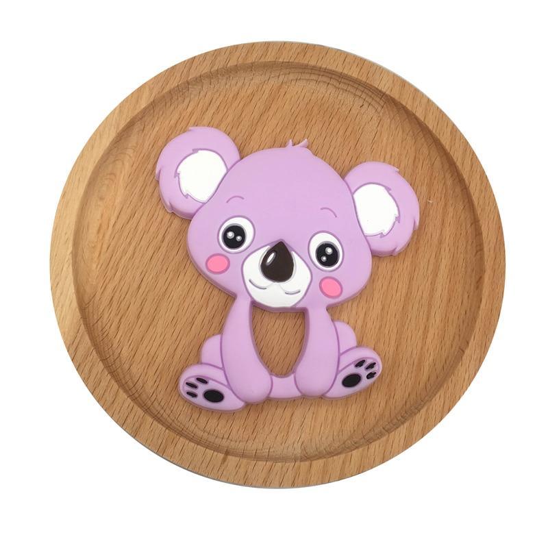 1pc Unique Baby Koala Silicone Teether Teething Chew Toy   Nursing Tool Pendant Food Grade Silicone Stevvex