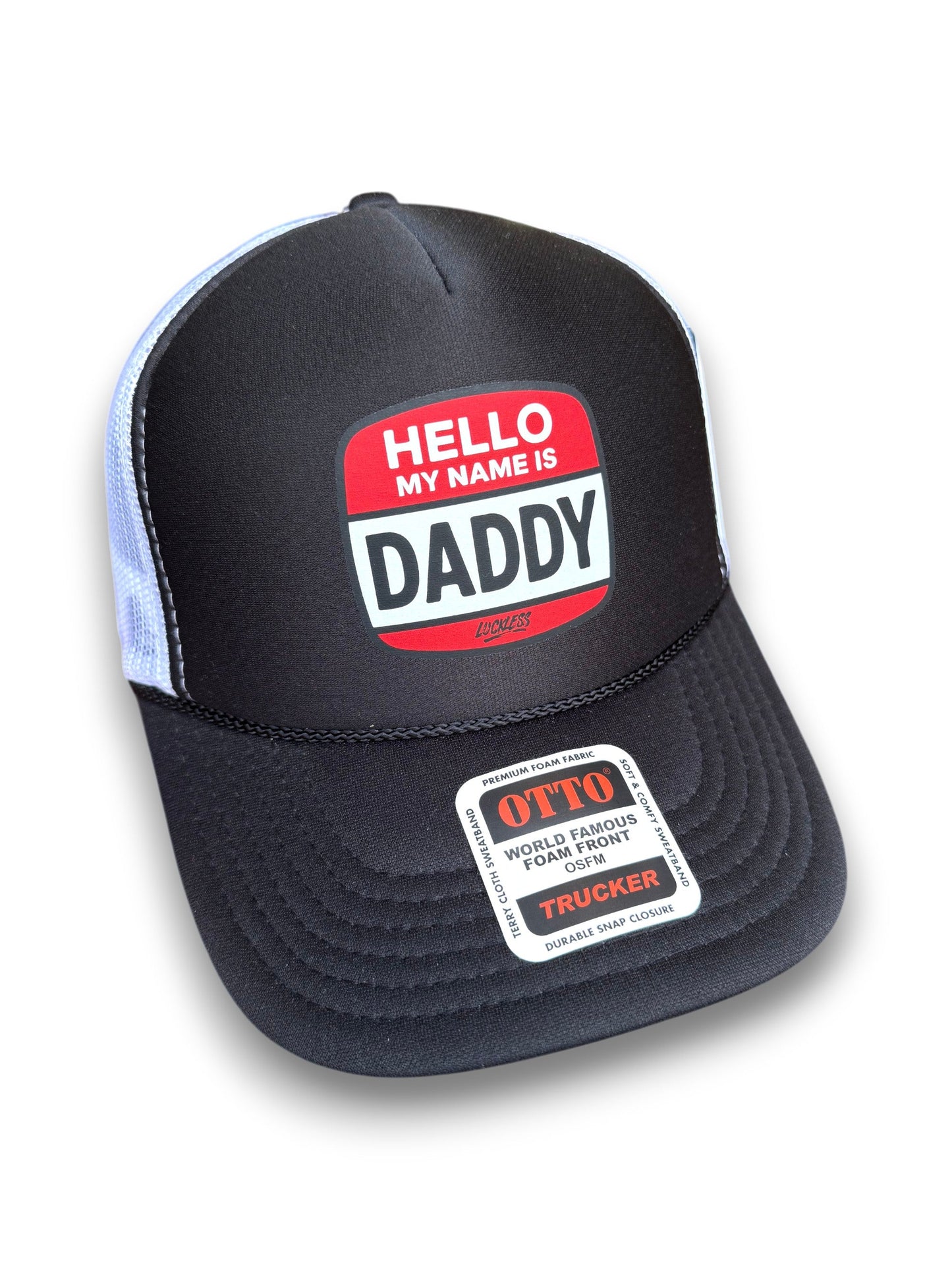 Hello My Name is Daddy Trucker Hat Luckless Outfitters