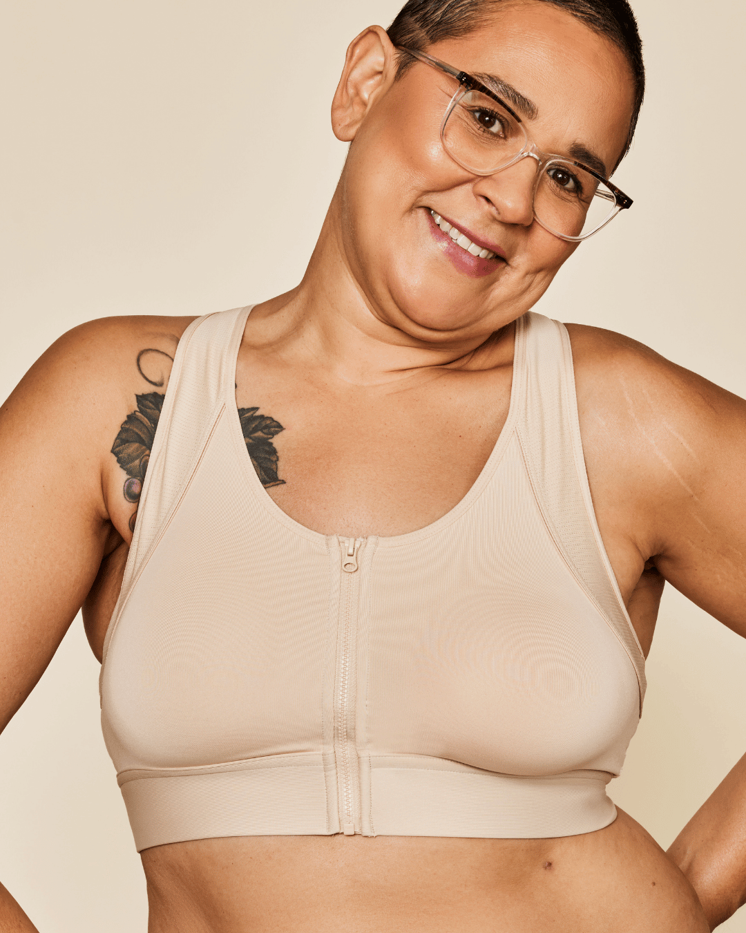 Hero Front‑Closure Sports Bra - Buff Meadow