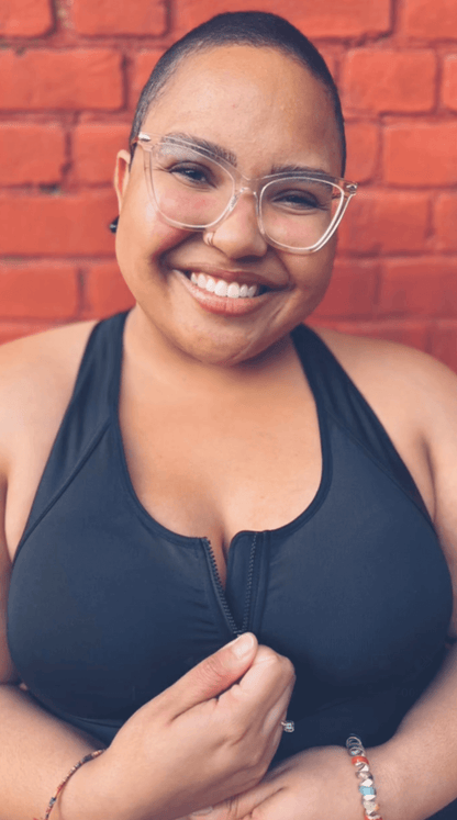 Hero Front‑Closure Sports Bra - Black Meadow