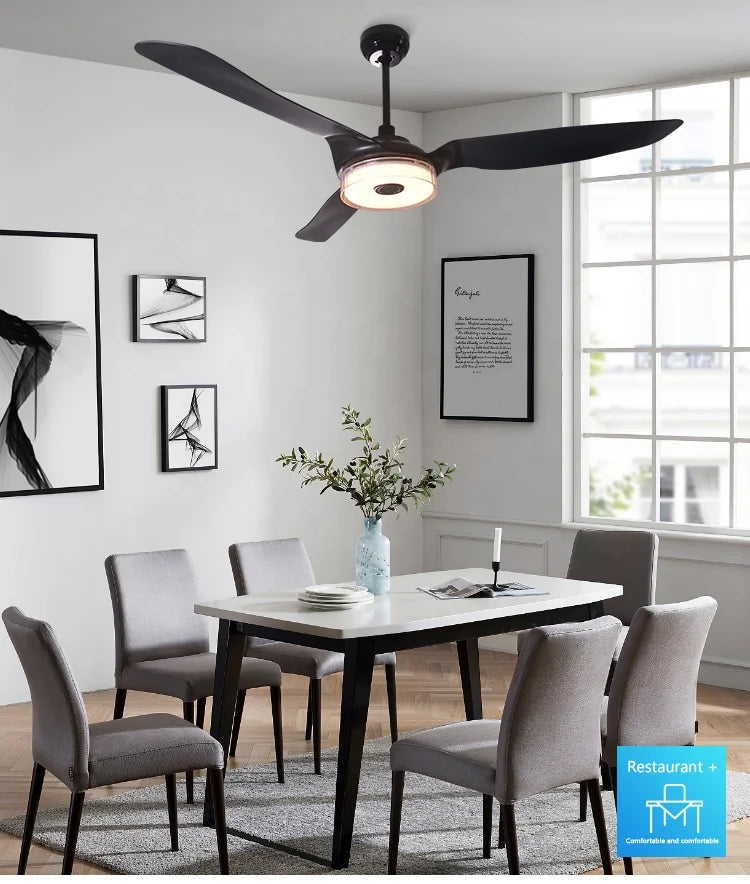 Modern Design 56" Carro Smart Ceiling Fan with Lights 24volt Pure Copper Dc Motor Led Ceiling Fan NovaCart
