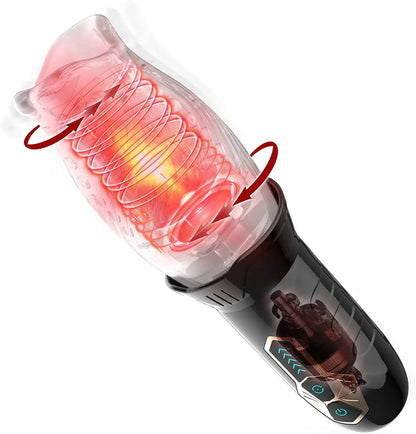 Experience Ultimate Pleasure with the GAWK 3000 Powerful Male Masturbator Cup - Rotating and Vibrating for Enhanced Endurance