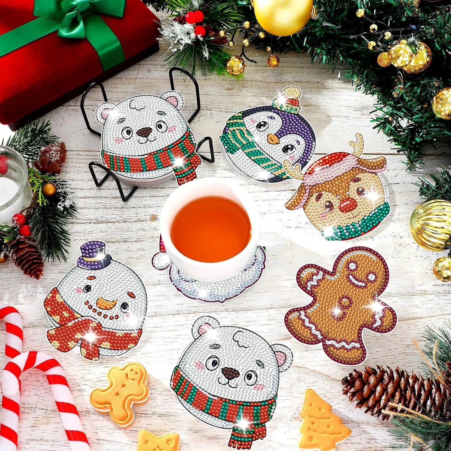 6 Christmas Diamond DIY Decorative Stickers Handmade Kids' Tree Elements Adds Holiday Atmosphere Style Any Space Made in China NovaCart