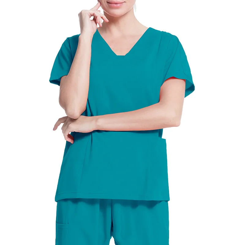 Fashionable Hospital Custom Nurse Uniform Embroidery Logo Colors Short Scrubs Jogger Straight Nurse Uniform Pants Sets NovaCart
