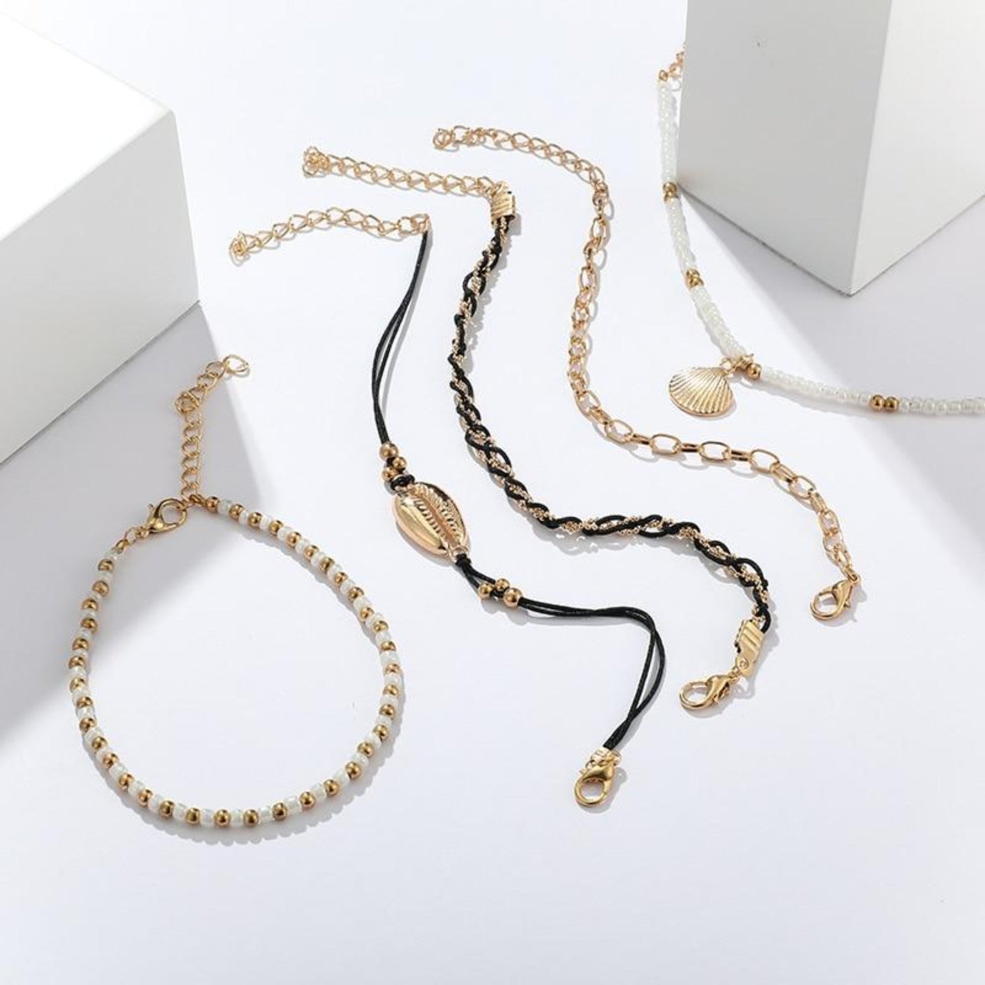 Golden Shore Anklet Ivory Embers