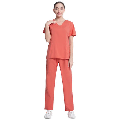 Fashionable Hospital Custom Nurse Uniform Embroidery Logo Colors Short Scrubs Jogger Straight Nurse Uniform Pants Sets NovaCart