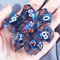 MINI PLANET DND Dice Set Purple Dragon Eye Liquid Core Dice RPG Dungeons&Dragons Wholesale Custom Handmade Polyhedral Resin Dice NovaCart