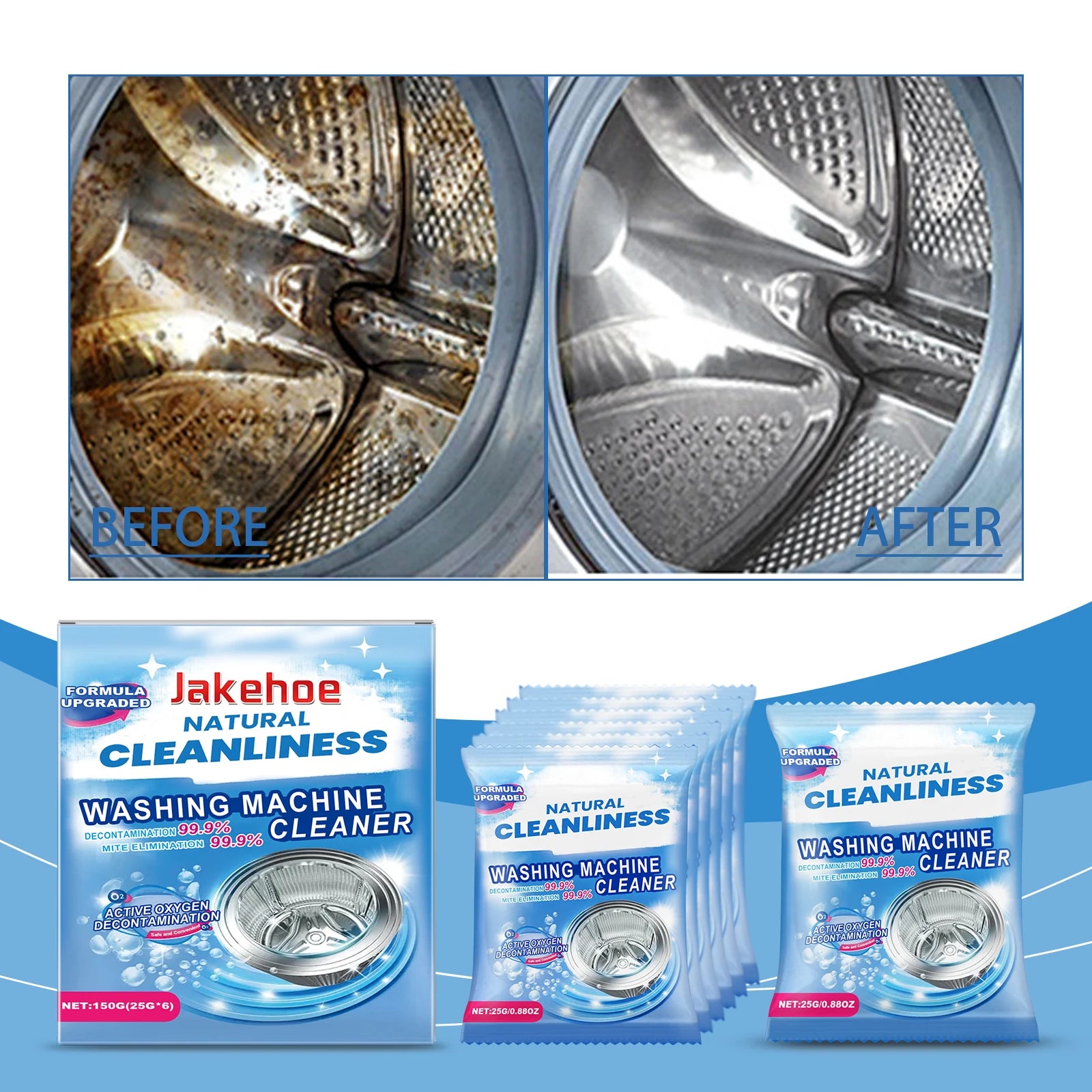 Jakehoe Washing Machine Decontaminator Cleaning Powder To Remove Dirt Odor Laundry Sink Household Clean Fresh And Effective NovaCart