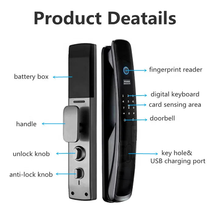 Tuya Home Smart Biometric Access Control Smart Home Wifi Automatic Door Lock Cerradura Inteligente NovaCart
