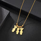 Personalized Boy Girl Kids Pendant Necklace Women Child Engraved Name Date Family Jewelry