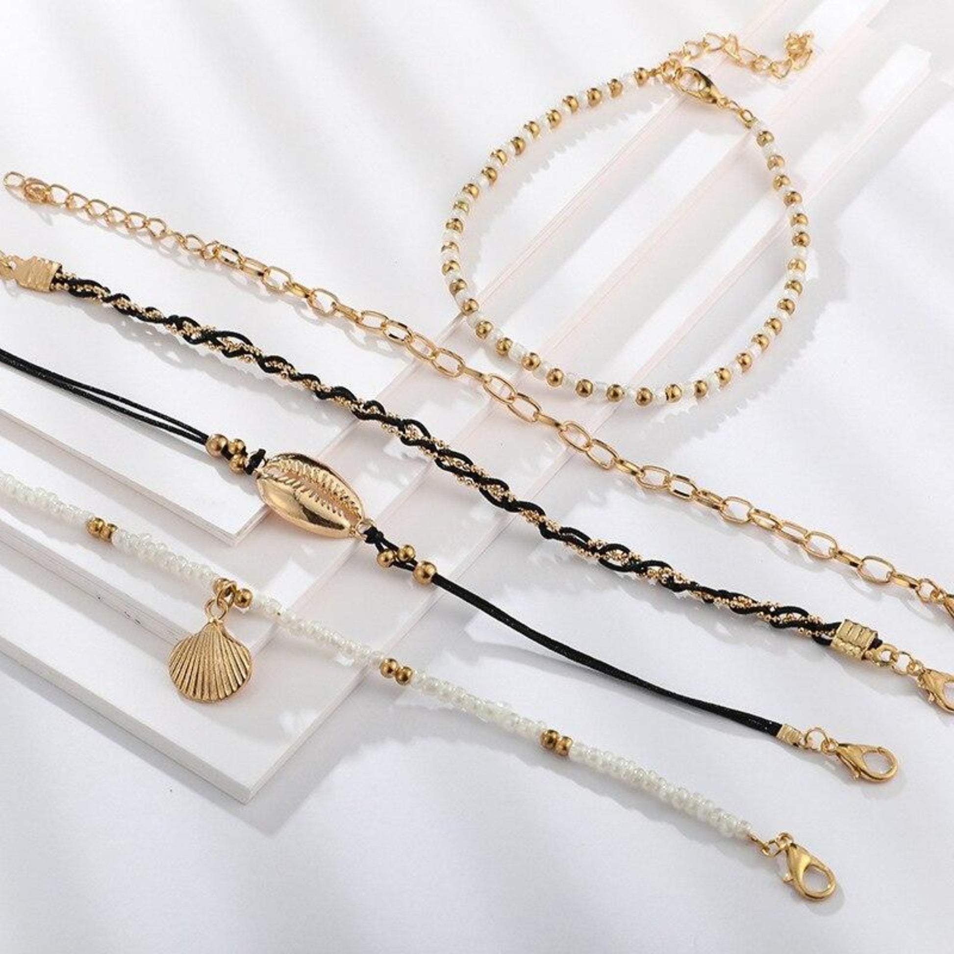 Golden Shore Anklet Ivory Embers