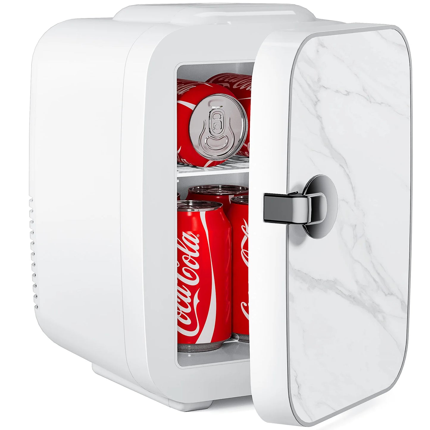 FCJ 4L-6 Cans Mini Portable Compact Refrigerator Single Door with UK/US Plug Electric Power Source for Skincare Food Beverages NovaCart