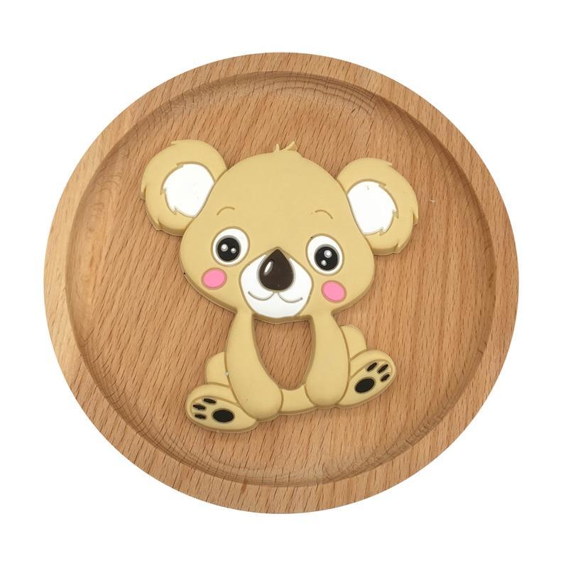 1pc Unique Baby Koala Silicone Teether Teething Chew Toy   Nursing Tool Pendant Food Grade Silicone Stevvex