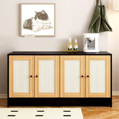 Double Litter Box Enclosure,Cat Litter Box Enclosure for 2 Cats,  47" L X 19.8" W X 21.8" H,Black NovaCart
