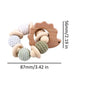 Wooden Teether Hedgehog Crochet Beads Wood Crafts Ring Engraved Bead Baby Teether Wooden Toys For Kids Rattle Stevvex