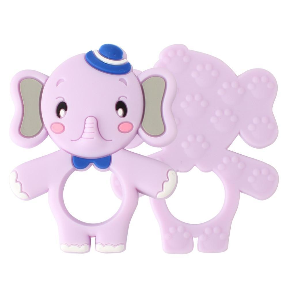 2pcs Cartoon Baby Teether Animal Silicone Teether Raccoon Elephant Koala Giraffe  Baby Teething Toys Accessories Perfect Toy For Kids Stevvex
