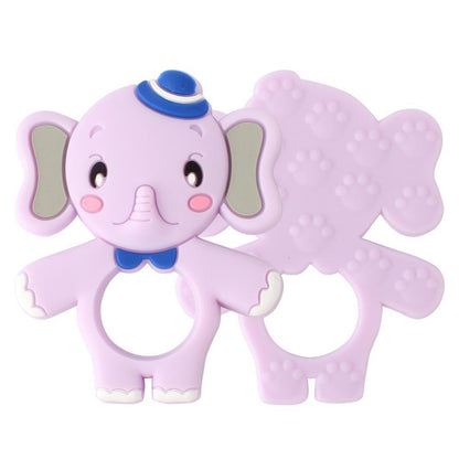 2pcs Cartoon Baby Teether Animal Silicone Teether Raccoon Elephant Koala Giraffe  Baby Teething Toys Accessories Perfect Toy For Kids Stevvex