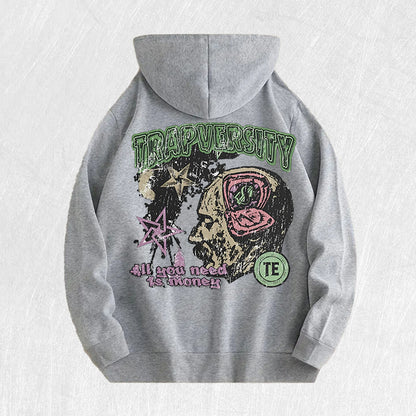 Trapversity Graphic Hoodie 100% Cotton US Warehouse 6 Colors NovaCart