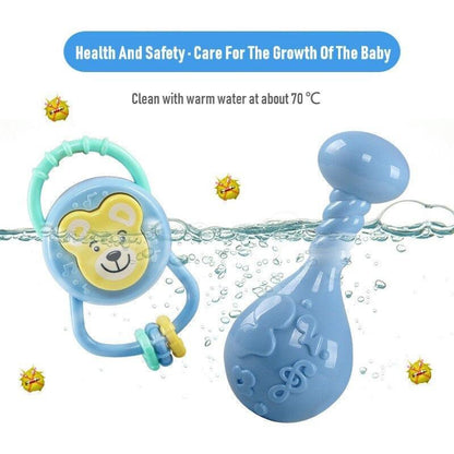 Baby Rattle Toys Cartoon Hand Grip Soft Rattles Shaker Teether Infant Newborn Educational Toys For Baby and Kids Stevvex