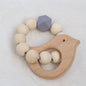 Modern Baby Silicone Wooden  Nursing Bracelets Wood Teether Silicone Beads Teething Wood Rattles Toys for Baby Stevvex