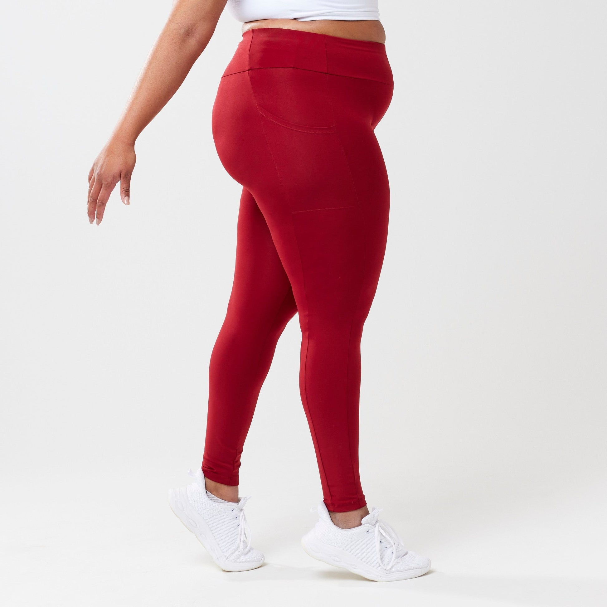 StayUP™ High-Rise Pocket Leggings - Red RECOSIVITY