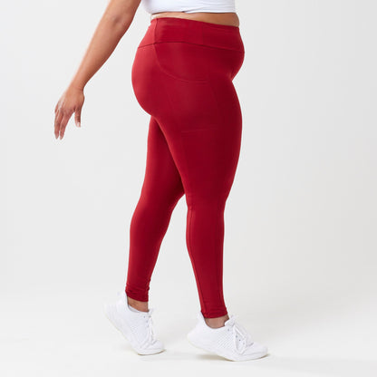 StayUP™ High-Rise Pocket Leggings - Red RECOSIVITY
