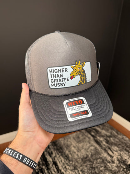 Higher Than Giraffe Pussy Trucker Hat Luckless Outfitters