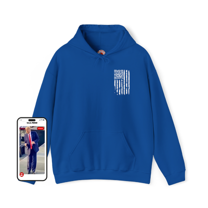 American Flag QR Code Hooded Sweatshirt The Devil's Pickle