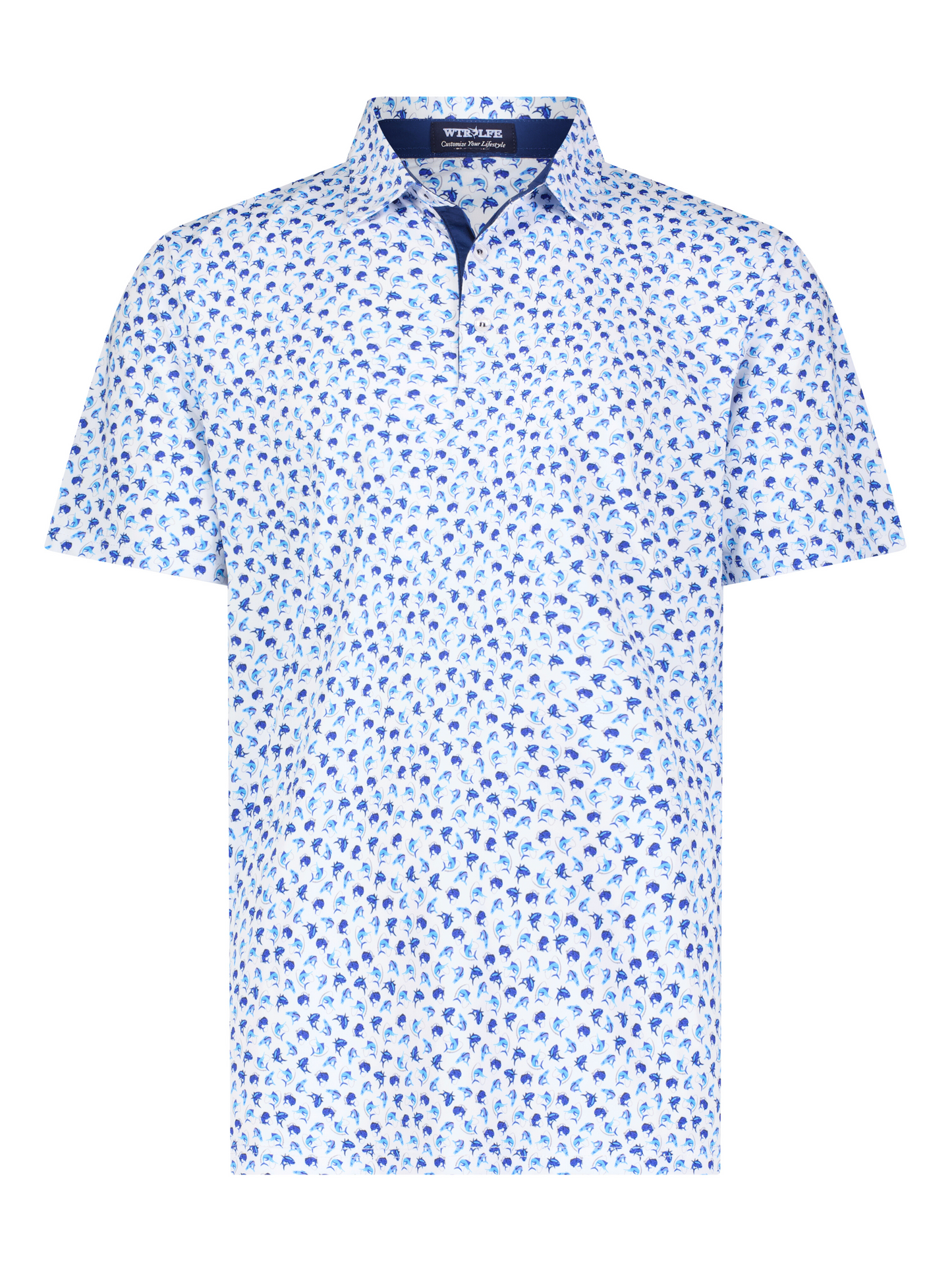 Hooked Up Performance Polo White Water Life