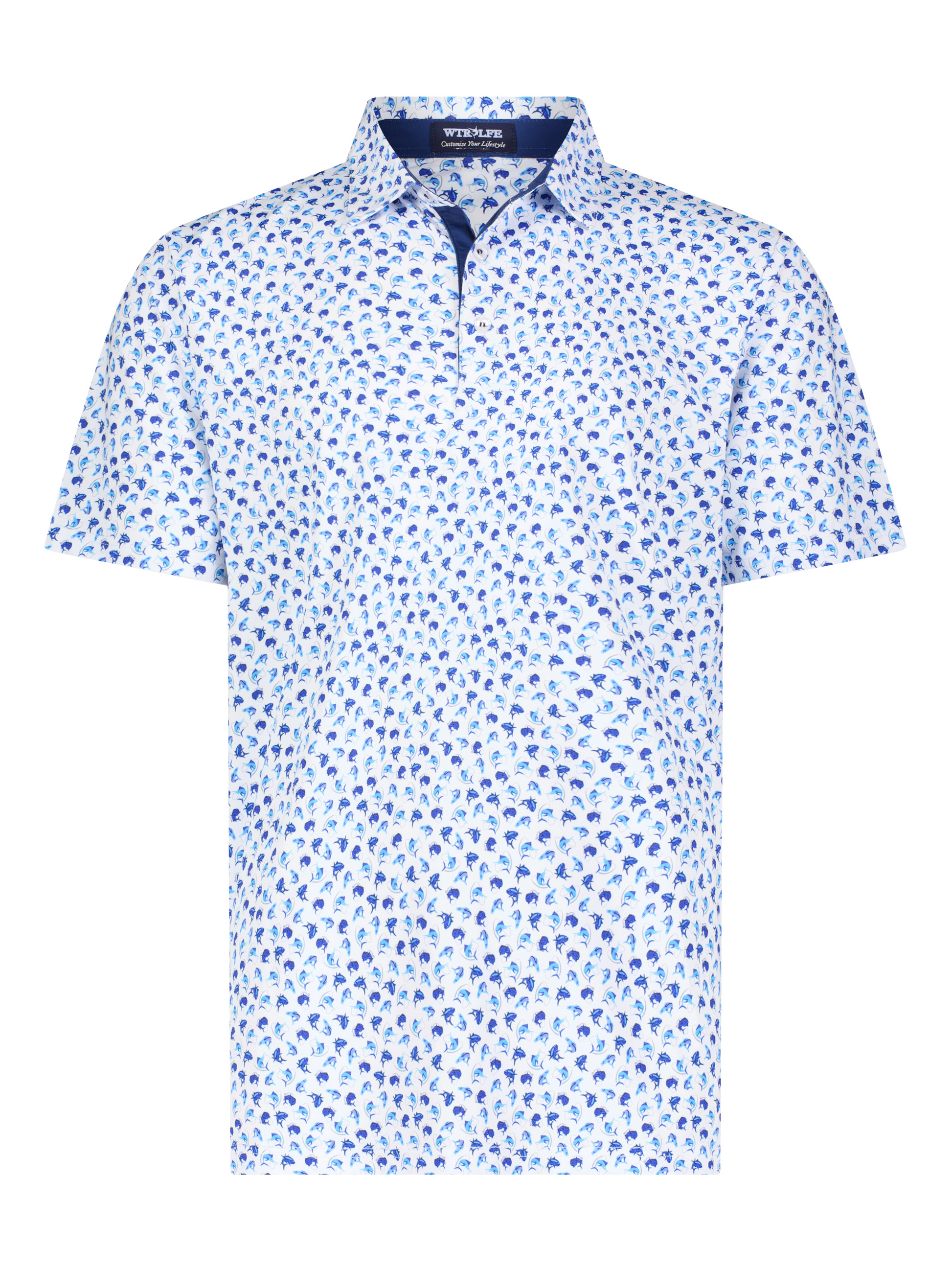 Hooked Up Performance Polo White Water Life