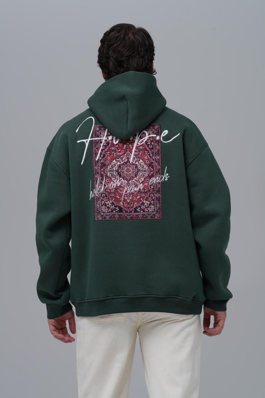 "Hope" Persian Rug Graphic Hoodie Withinblack