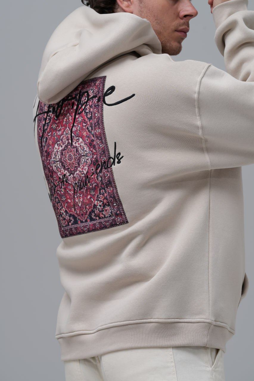 "Hope" Persian Rug Graphic Hoodie Withinblack