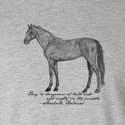 Horses According to Holmes Tee: Unisex Horseplay Apparel