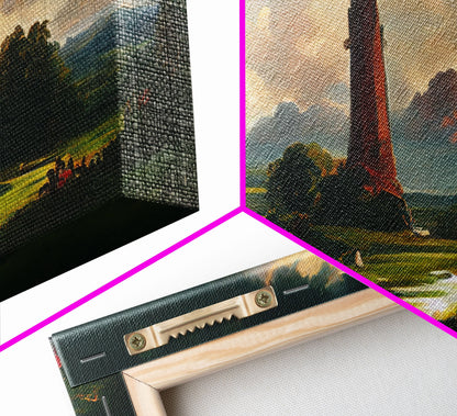 The Dark Tower, 3 Piece Panoramic Art, High Fantasy Concept Art, 3 Piece Wall Art, Ready To Hang Canvas Print NuevArt