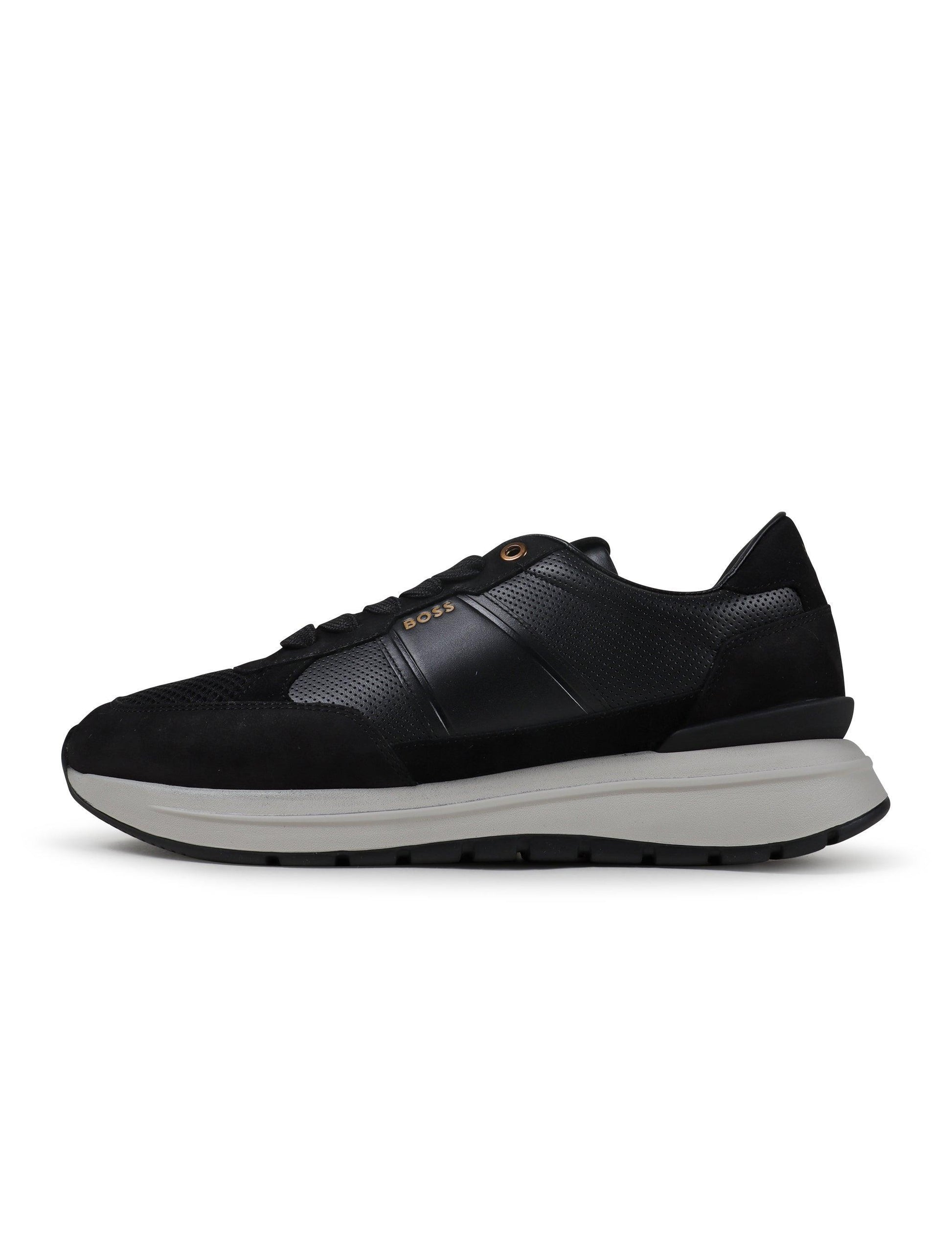 Hugo Boss Mens Jace Runn Shoes - Black Denim Exchange