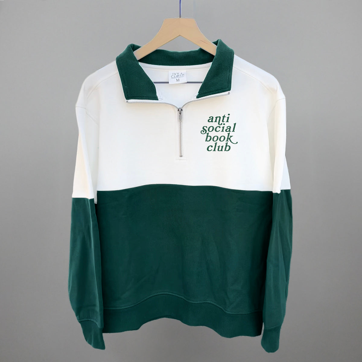 Antisocial Book Club (Left Chest) Ivy + Cloth