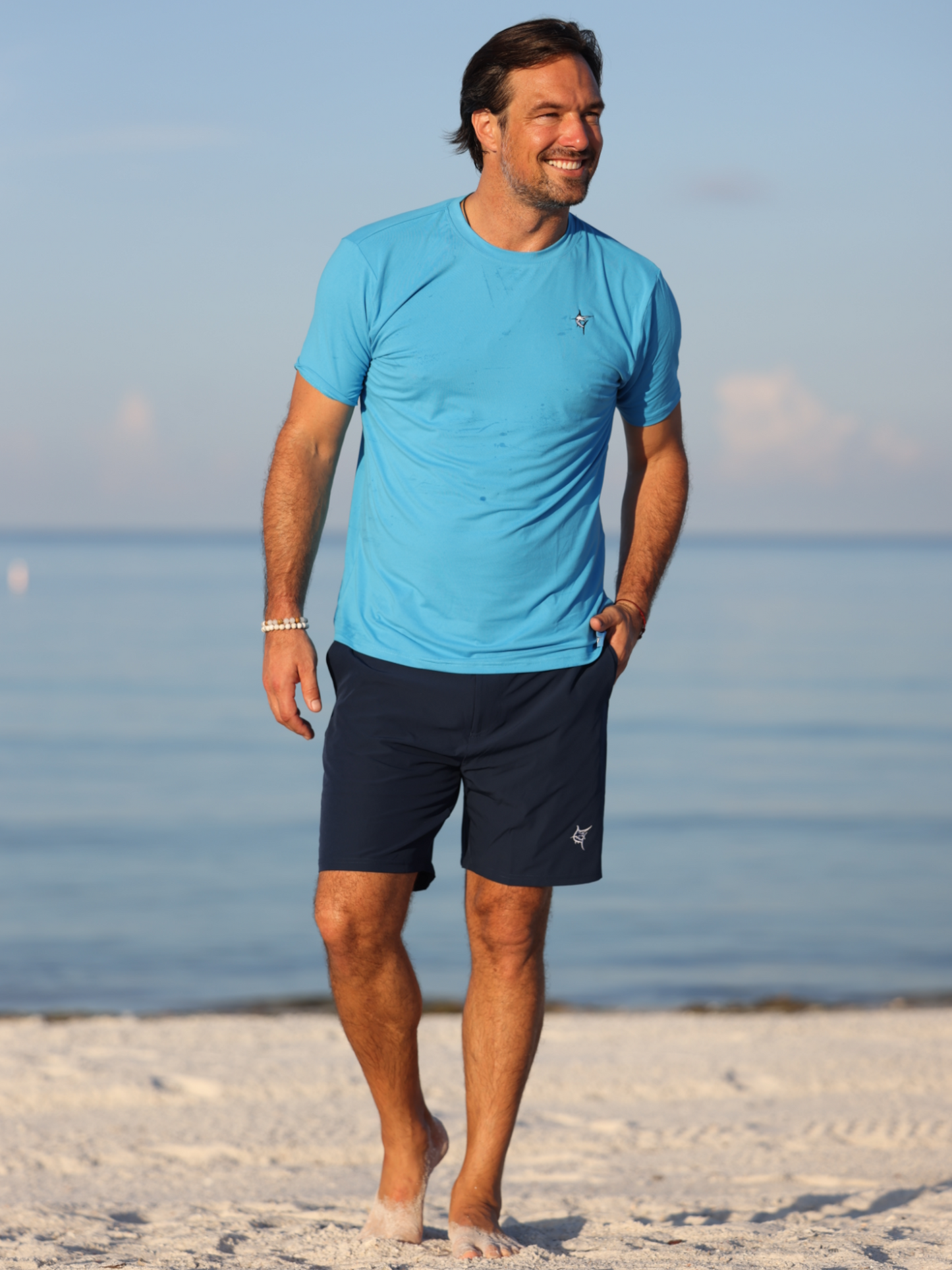 Grander Short Sleeve Performance Tee White Water Life