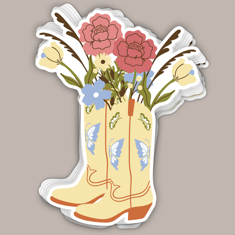 Spring Cowboy Boots (Decal) Ivy + Cloth