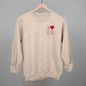 XOXO Heart (Left Chest) Ivy + Cloth