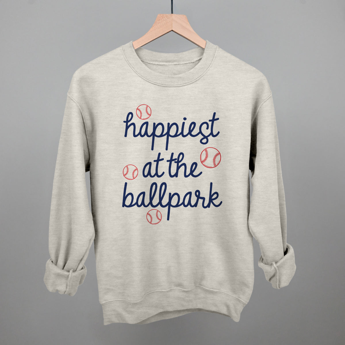 Happiest At The Ballpark Navy Script Ivy + Cloth