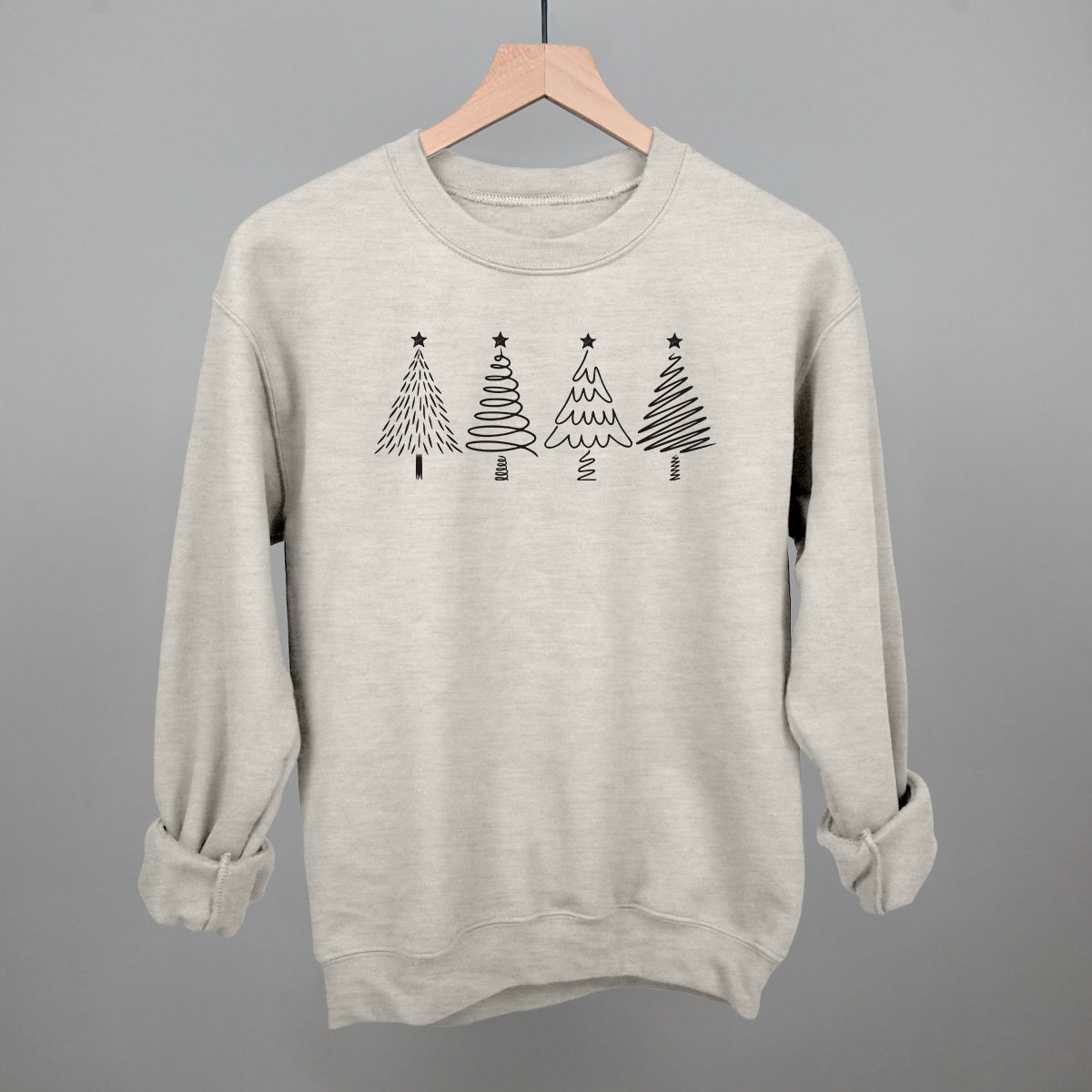 Christmas Tree Doodles (Black) Ivy + Cloth